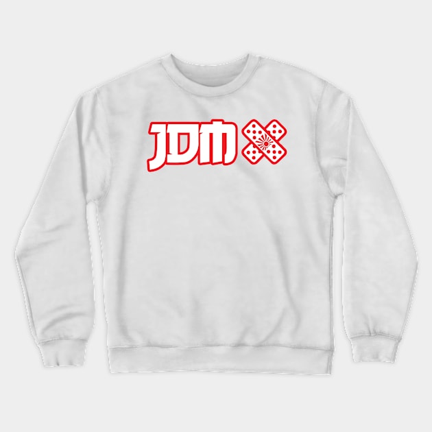 JDM Made In Japan Rising Sun Japanese Domestic Market Crewneck Sweatshirt by ozumdesigns
